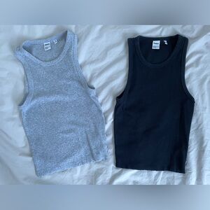 TNA Kids Gray and Black Tank Tops